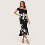 Dieja | Women’s Off-Shoulder Floral Midi Dress