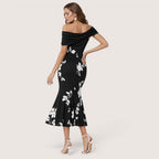 Dieja | Women’s Off-Shoulder Floral Midi Dress