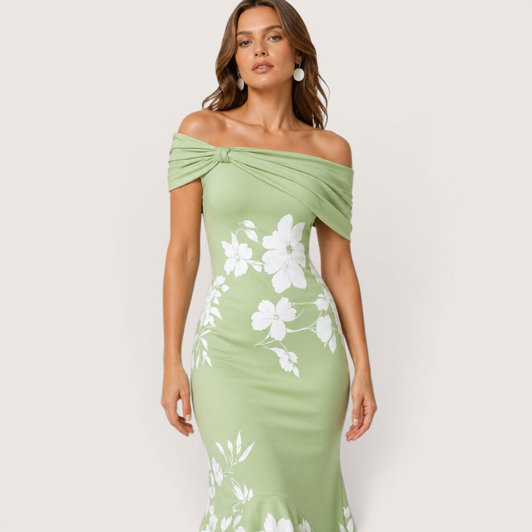 Dieja | Women’s Off-Shoulder Floral Midi Dress