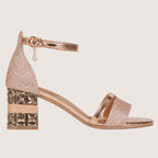 Aurelia | Women’s Sparkle Strap Low Block Heel Sandals