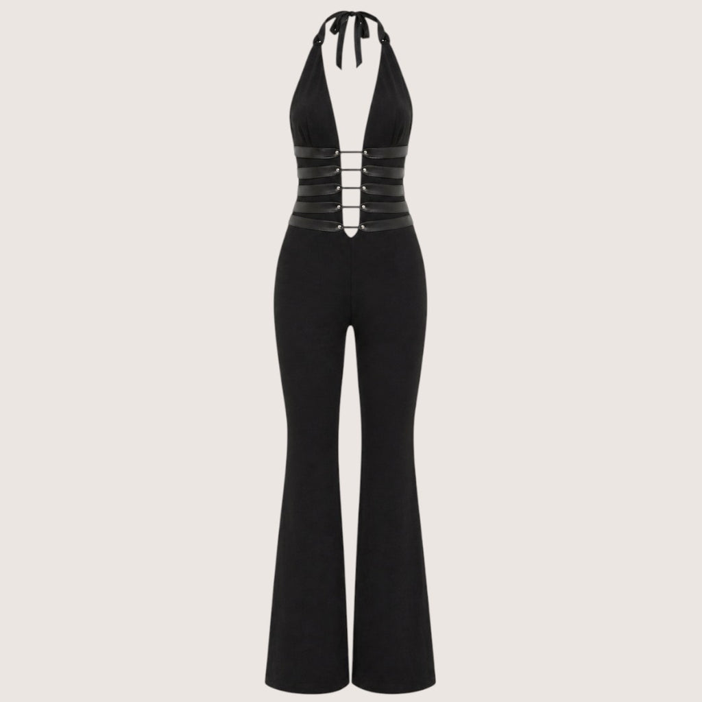 Anika | Women’s Lace-Up Plunge Jumpsuit