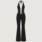 Anika | Women’s Lace-Up Plunge Jumpsuit