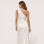 Aria | Women’s One-Shoulder Satin Maxi Dress with High Slit