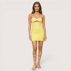 Solea | Women’s Strapless Bodycon Mini Dress with Cut-Out Detail