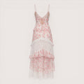 Liora | Women’s Floral Lace Slip Maxi Dress with Ruffle Hem