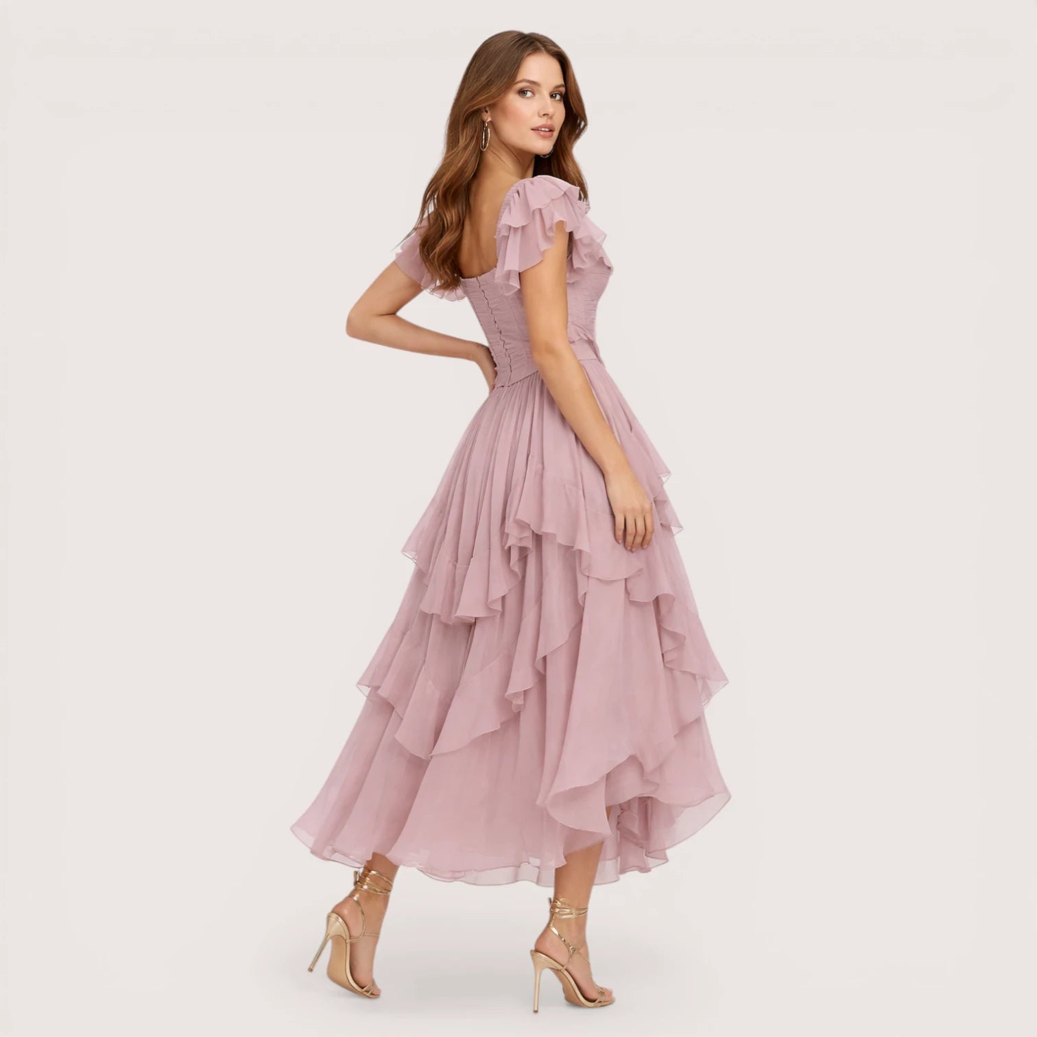 Roselle | Women’s Off-Shoulder Ruffle Midi Dress