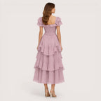 Roselle | Women’s Off-Shoulder Ruffle Midi Dress