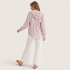 Lunessa | Women’s Lightweight Hooded Button Shirt