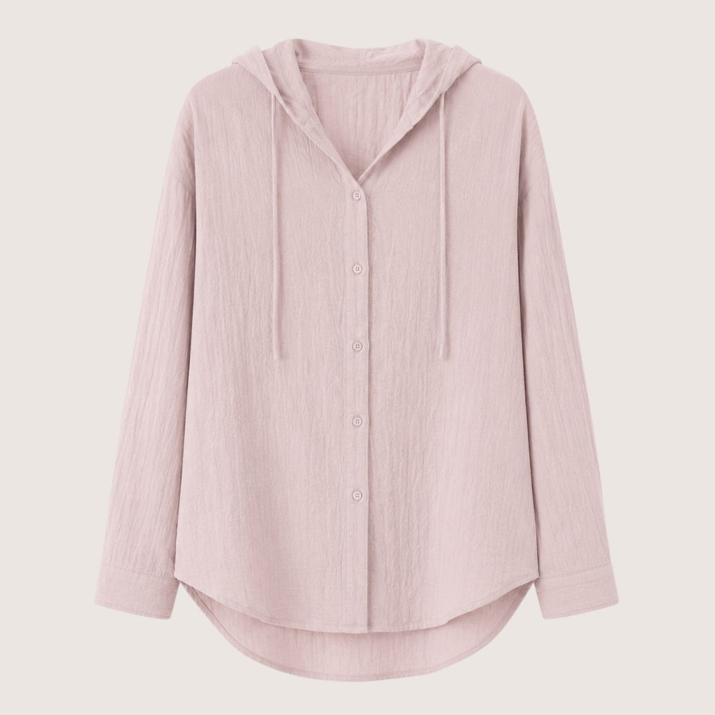 Lunessa | Women’s Lightweight Hooded Button Shirt