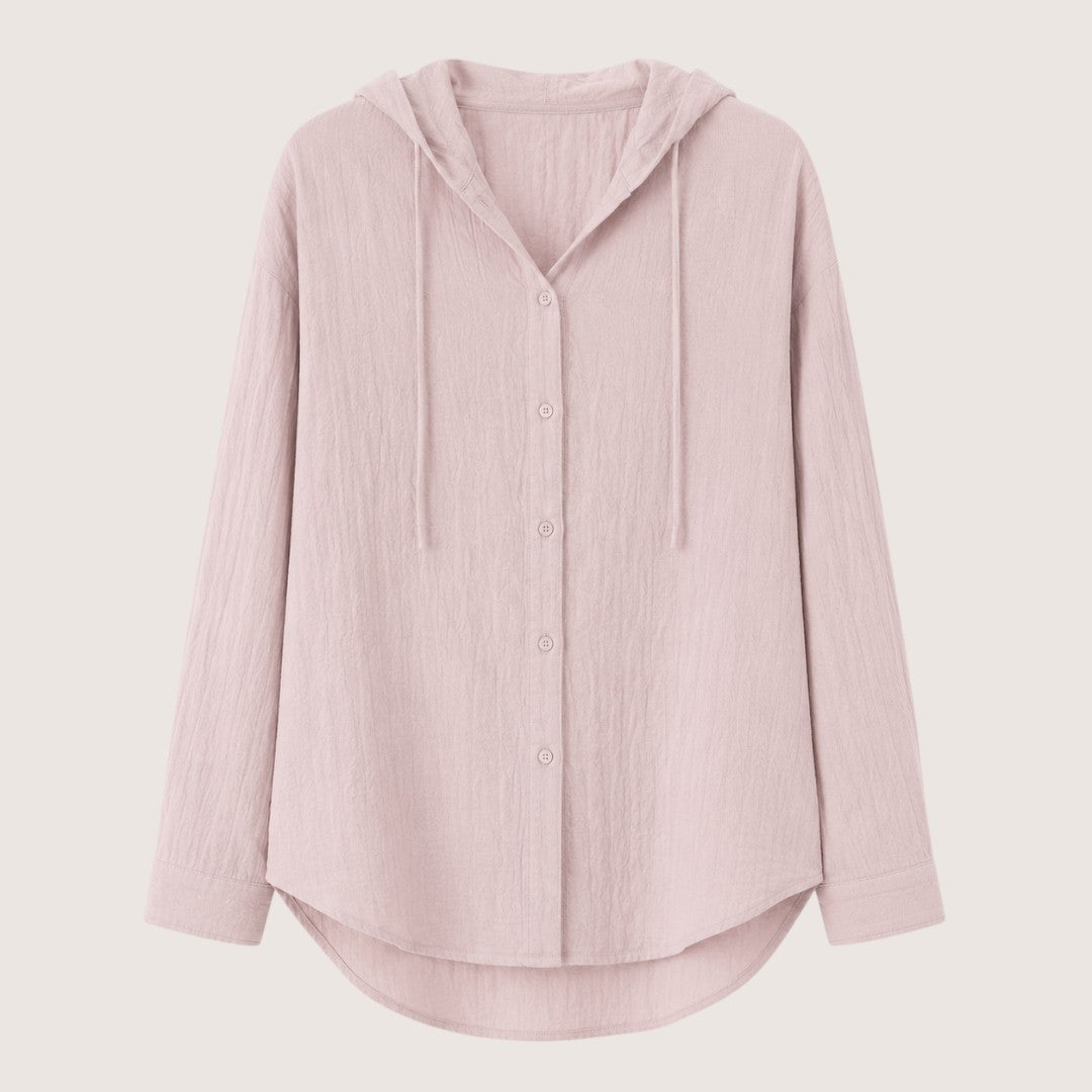 Lunessa | Women’s Lightweight Hooded Button Shirt