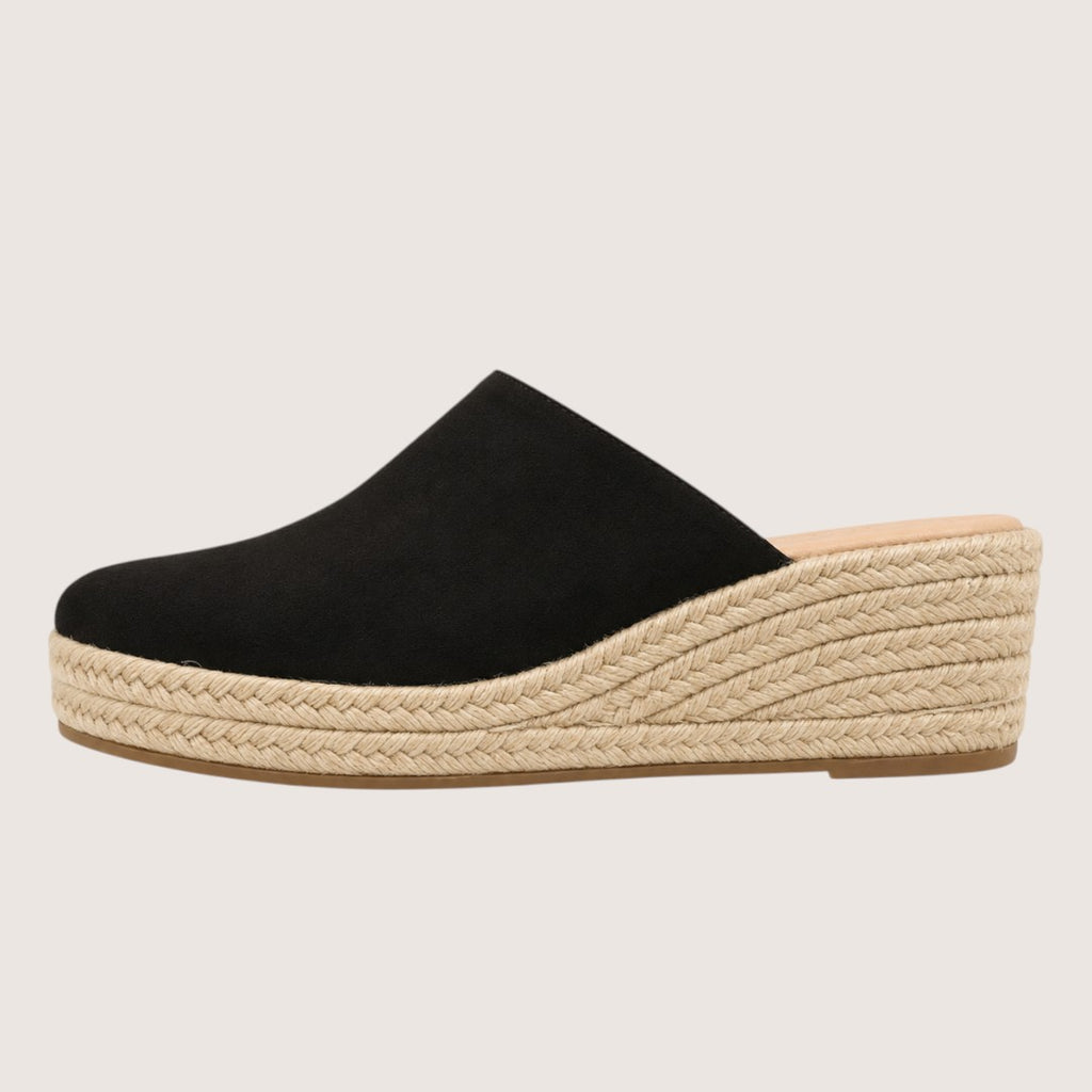 Selmira | Women’s Espadrille Wedge Mule Loafers