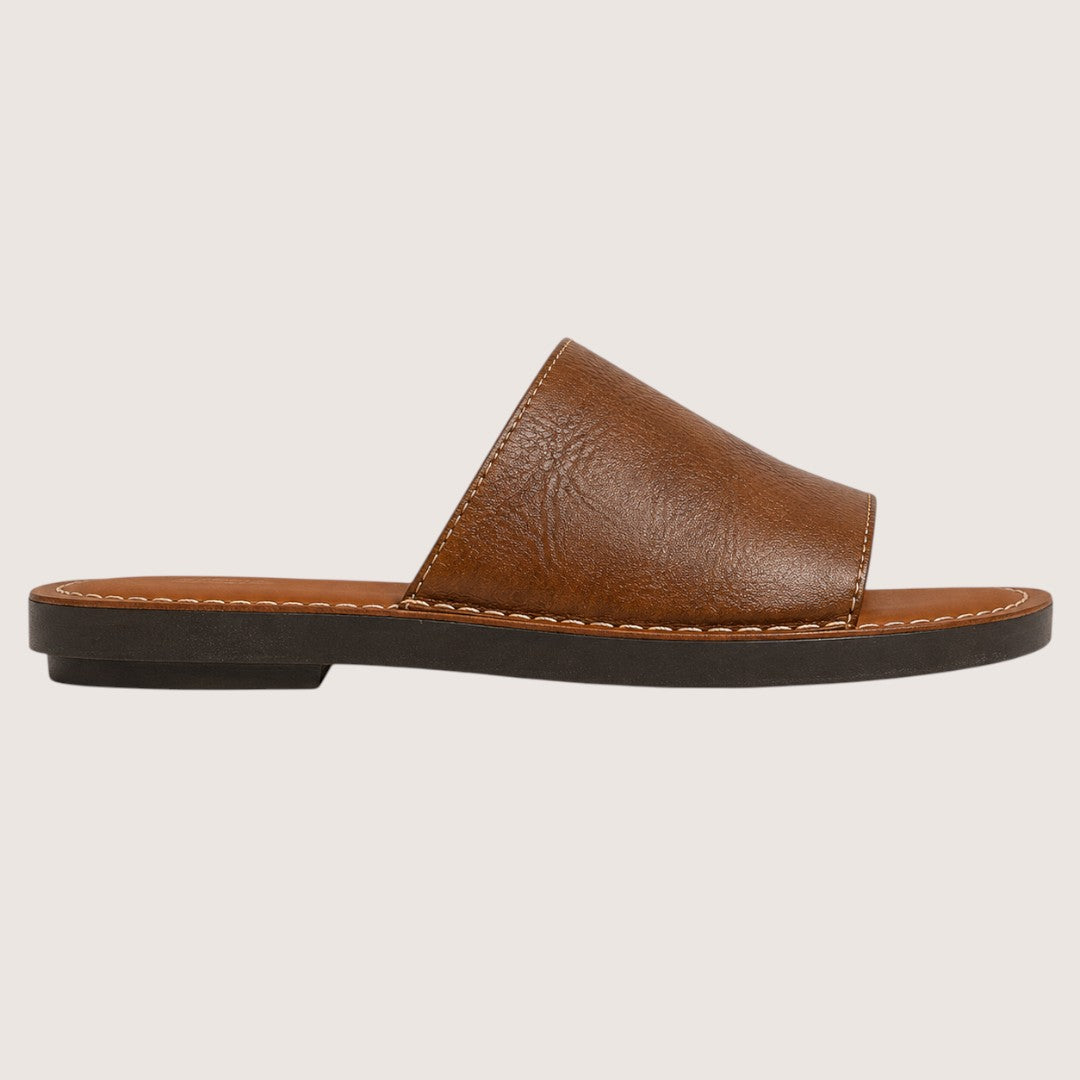 Orvani | Men’s Minimalist Leather Slide Sandals