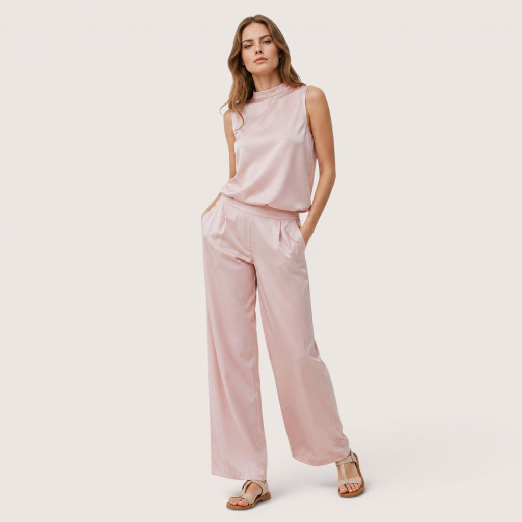 Naviera | Women’s Sleeveless Wide-Leg Jumpsuit Set
