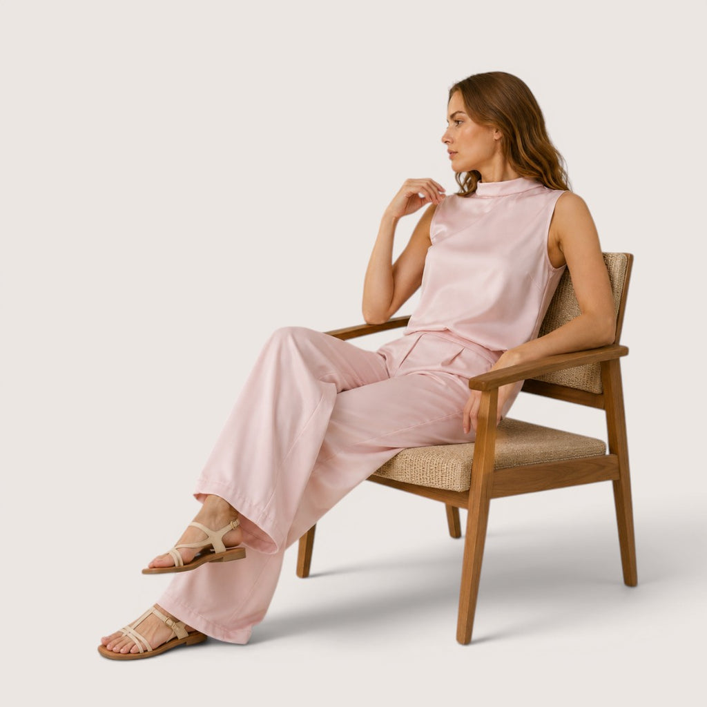 Naviera | Women’s Sleeveless Wide-Leg Jumpsuit Set