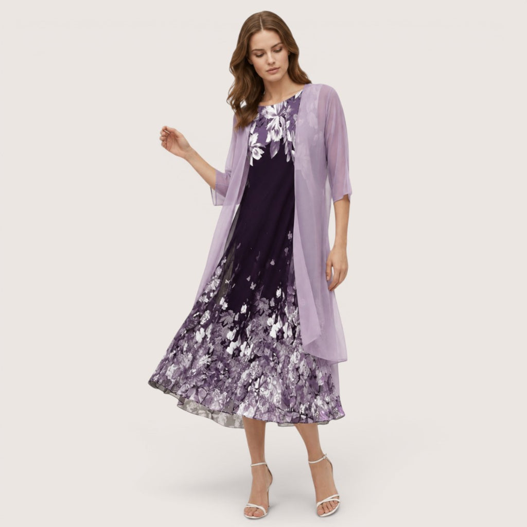 Serelise | Women’s Floral Layered Midi Dress