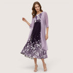 Serelise | Women’s Floral Layered Midi Dress