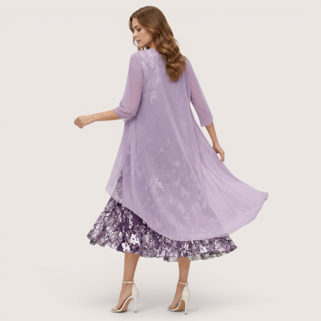 Serelise | Women’s Floral Layered Midi Dress