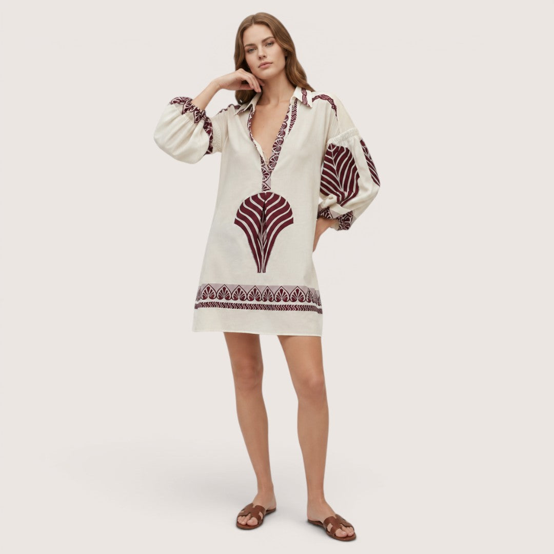 Seloria | Women’s Boho Printed Shirt Dress