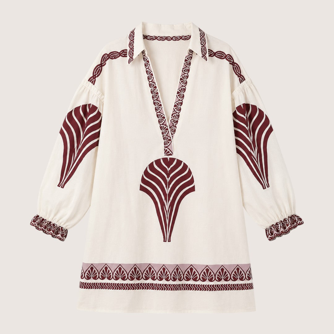 Seloria | Women’s Boho Printed Shirt Dress