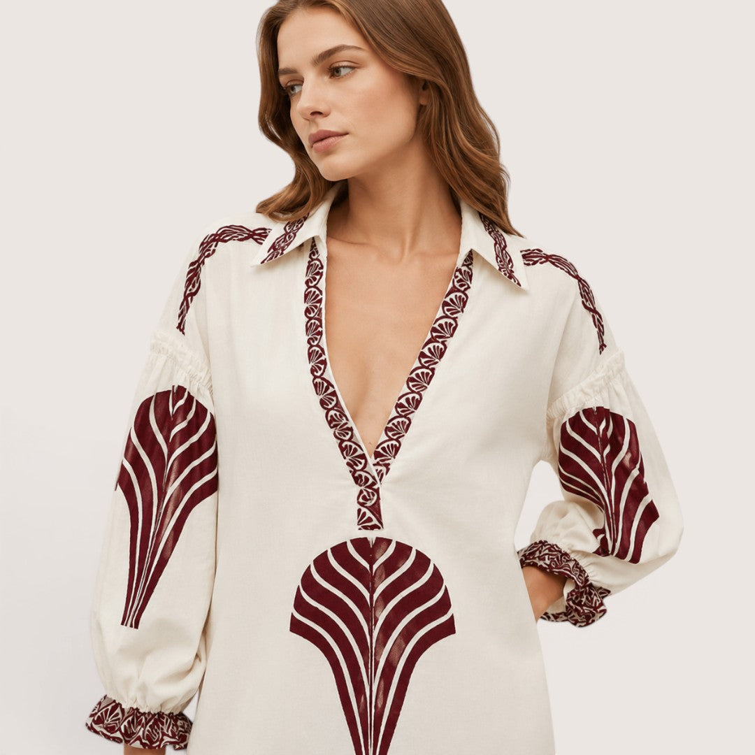 Seloria | Women’s Boho Printed Shirt Dress