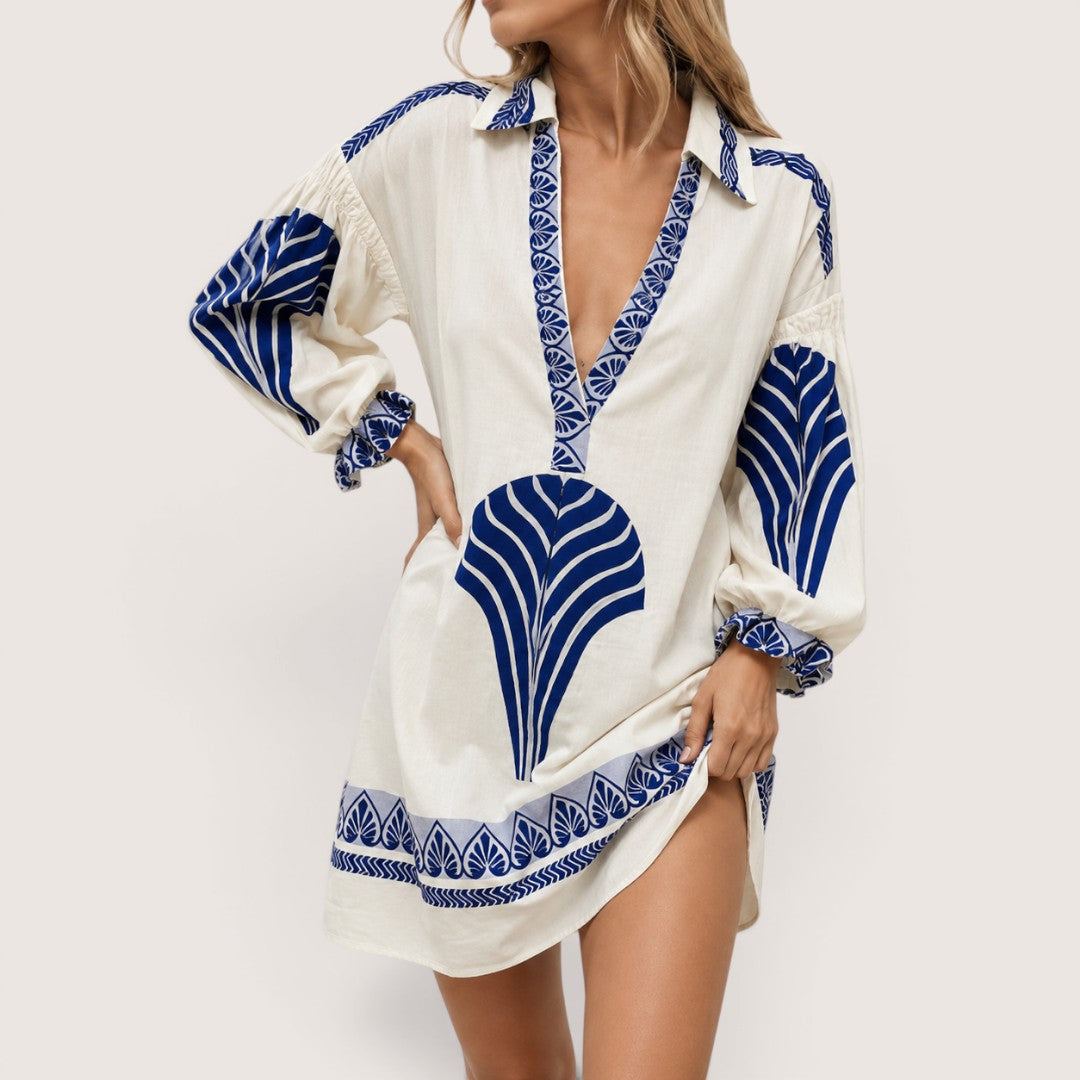 Seloria | Women’s Boho Printed Shirt Dress
