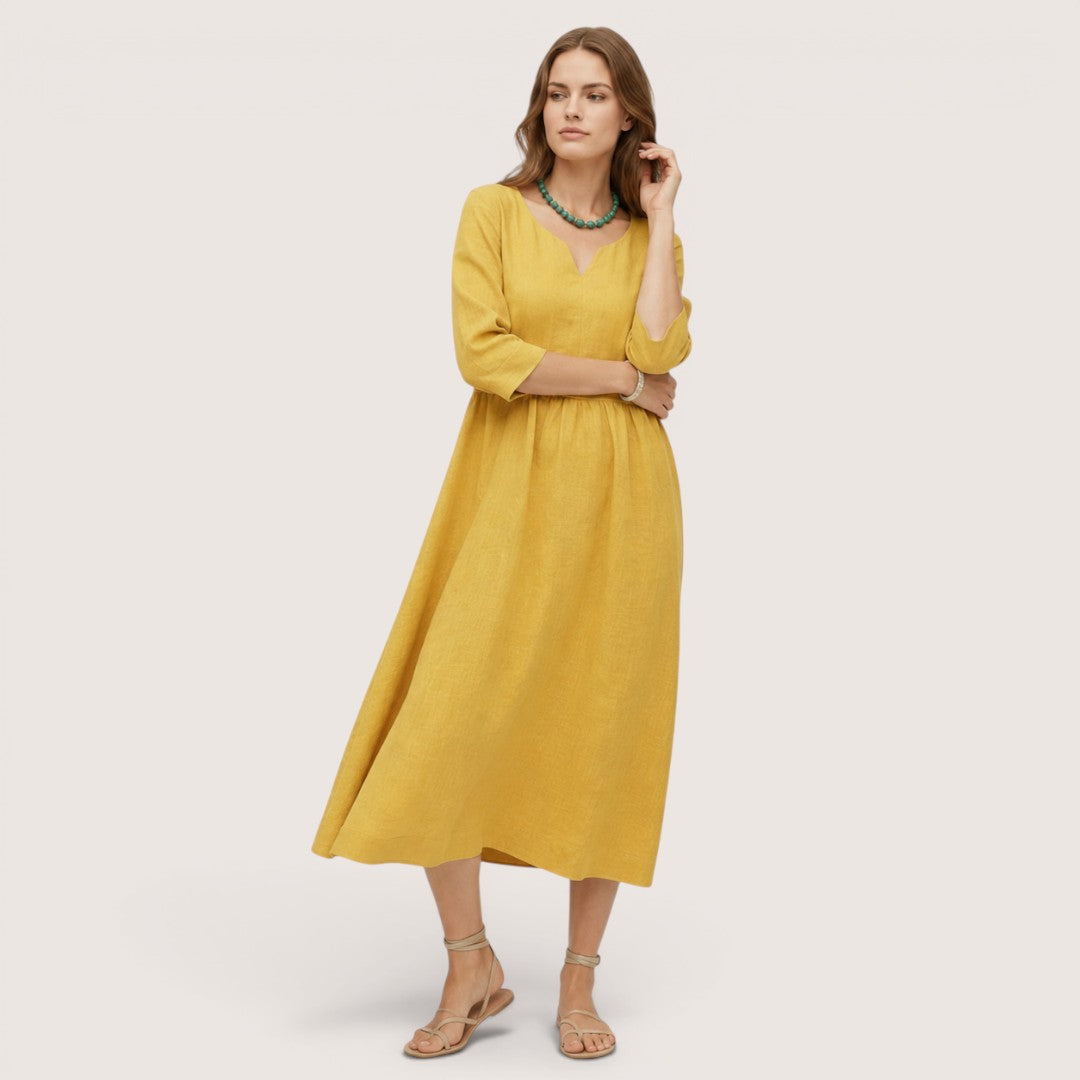 Rosavelle | Women’s Relaxed Linen Midi Dress
