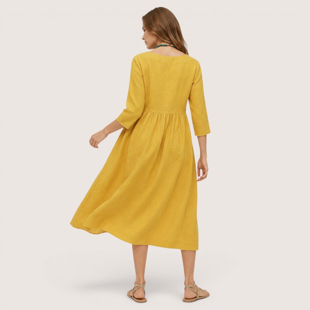 Rosavelle | Women’s Relaxed Linen Midi Dress
