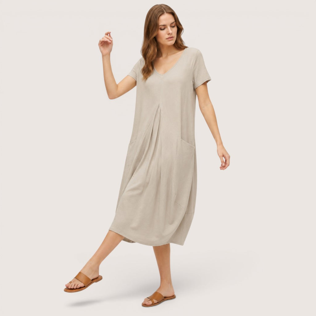 Terravelle | Women’s Relaxed Pocket Midi Dress