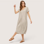 Terravelle | Women’s Relaxed Pocket Midi Dress