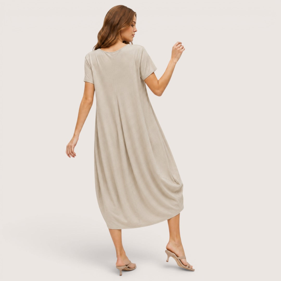 Terravelle | Women’s Relaxed Pocket Midi Dress