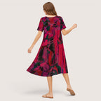 Azurielle | Women’s Abstract Print Midi Dress