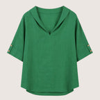 Lurelia | Women’s Relaxed V-Neck Linen Blouse