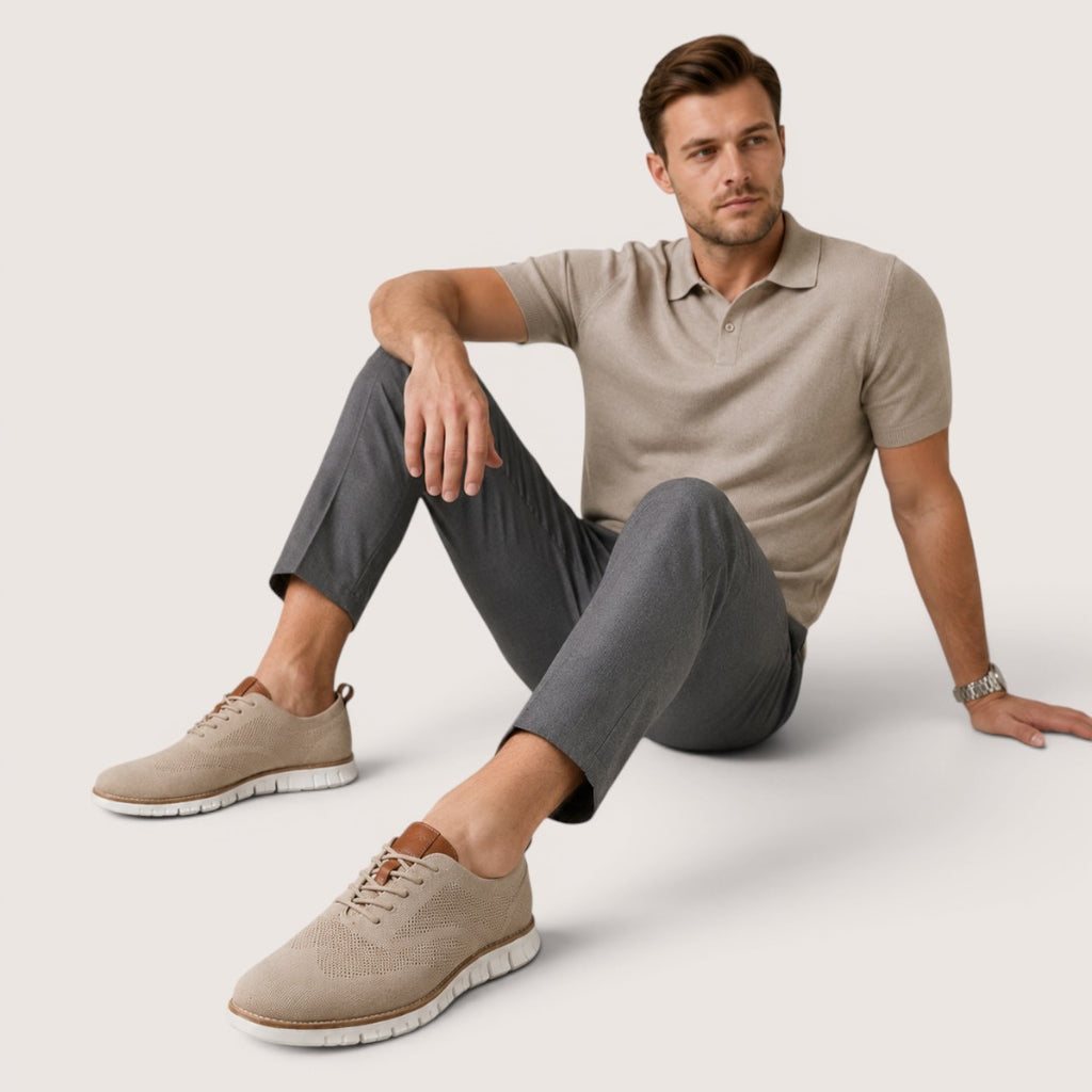 Aurevon | Men’s Breathable Knit Casual Sneakers