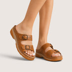Solmeya | Women’s Double Buckle Comfort Sandals