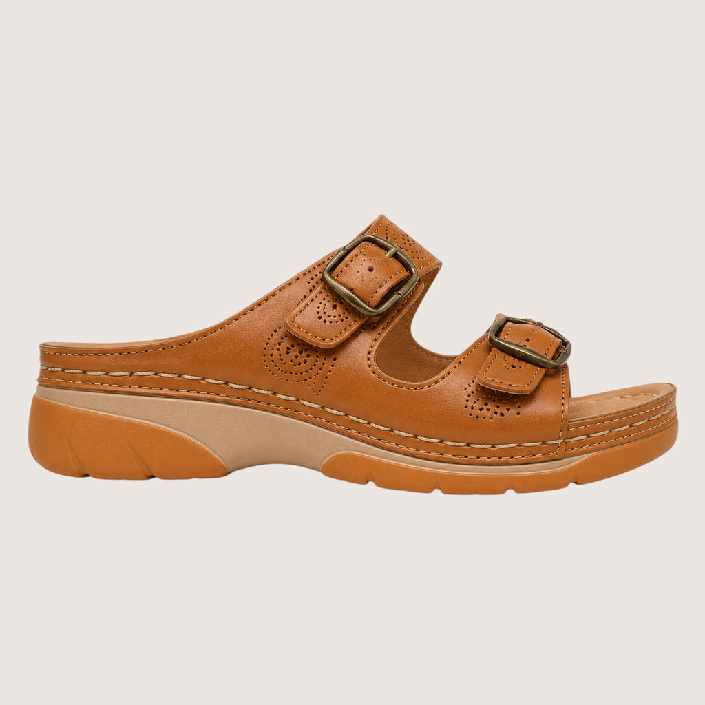 Solmeya | Women’s Double Buckle Comfort Sandals