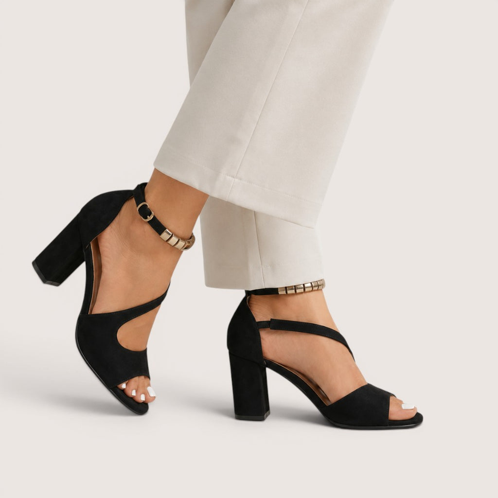 Seravelle | Women’s Cross-Strap Block Heel Sandals