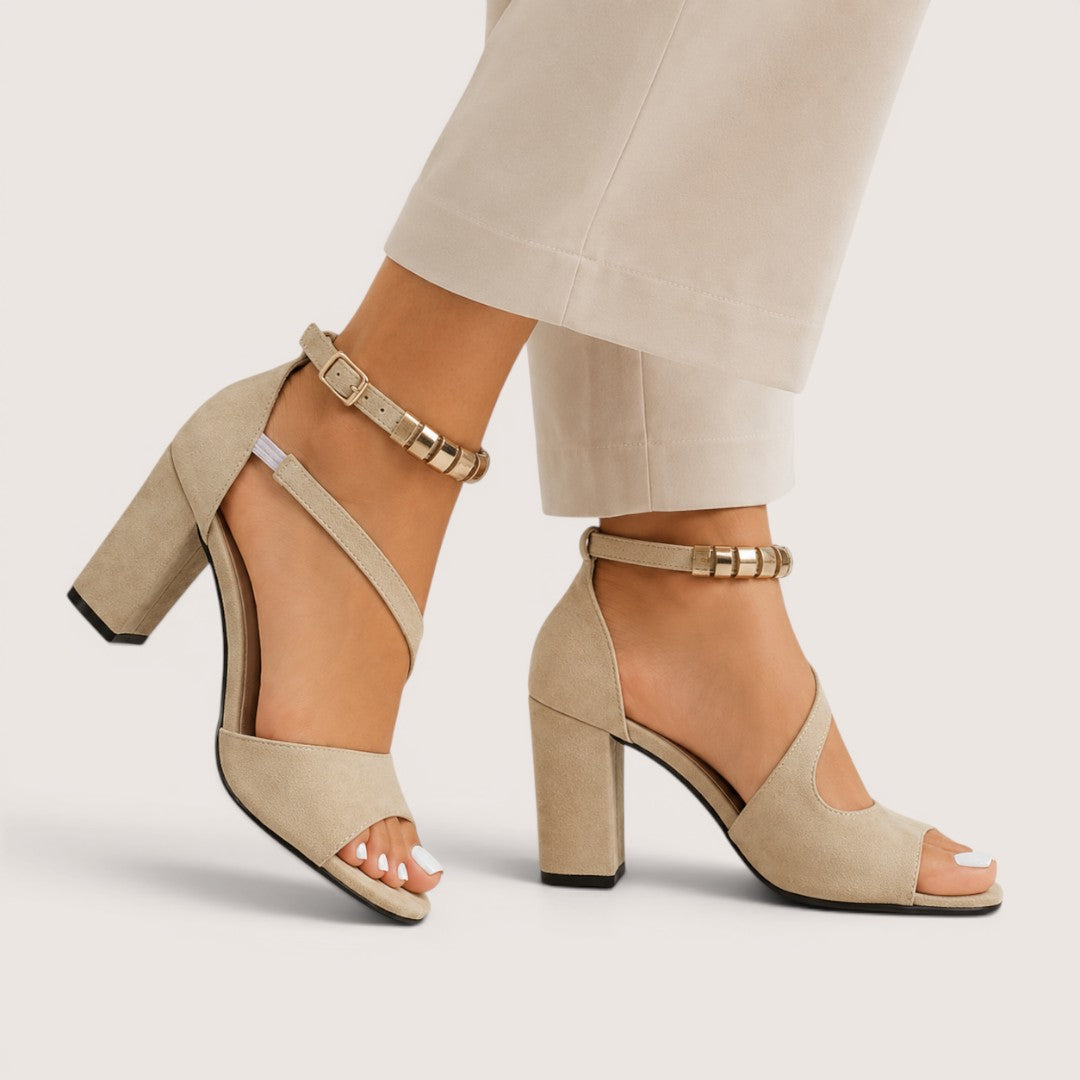 Seravelle | Women’s Cross-Strap Block Heel Sandals