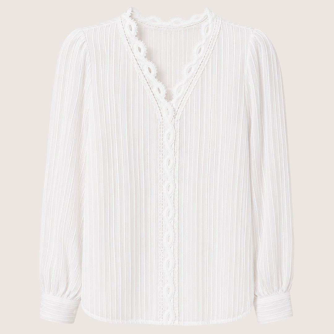 Rosamira | Women’s Pleated Button Blouse