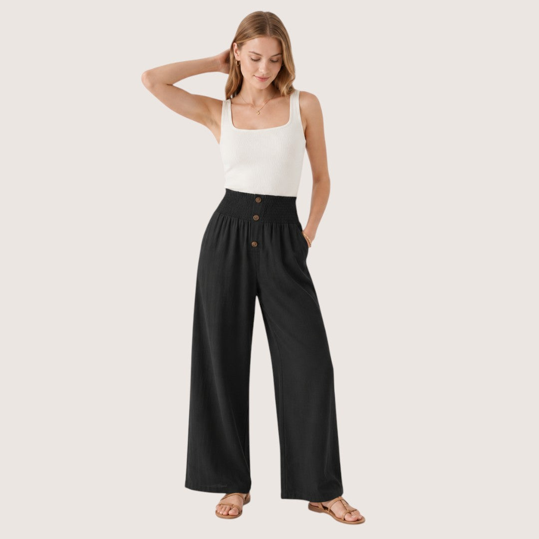 Sorella | Women’s High-Waist Linen Wide-Leg Pants
