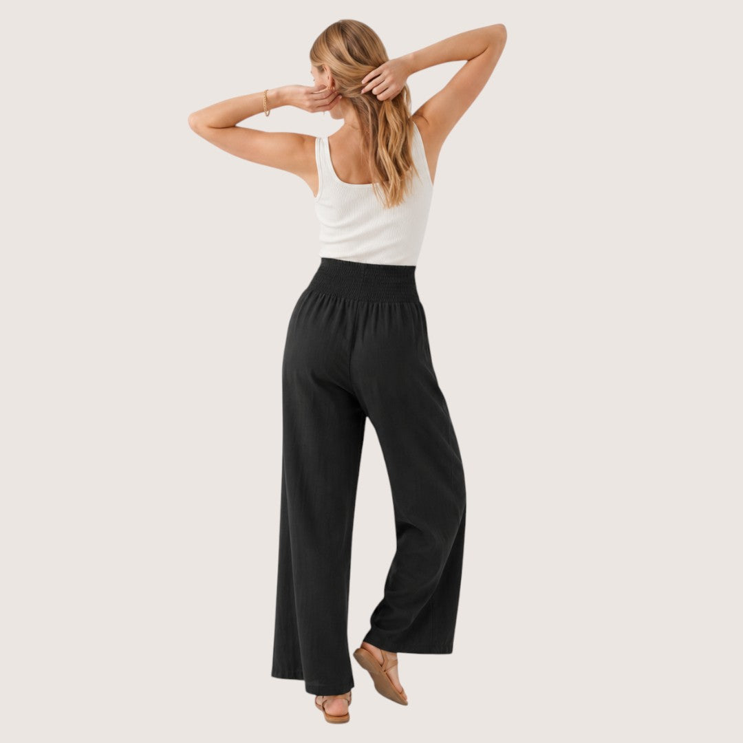 Sorella | Women’s High-Waist Linen Wide-Leg Pants