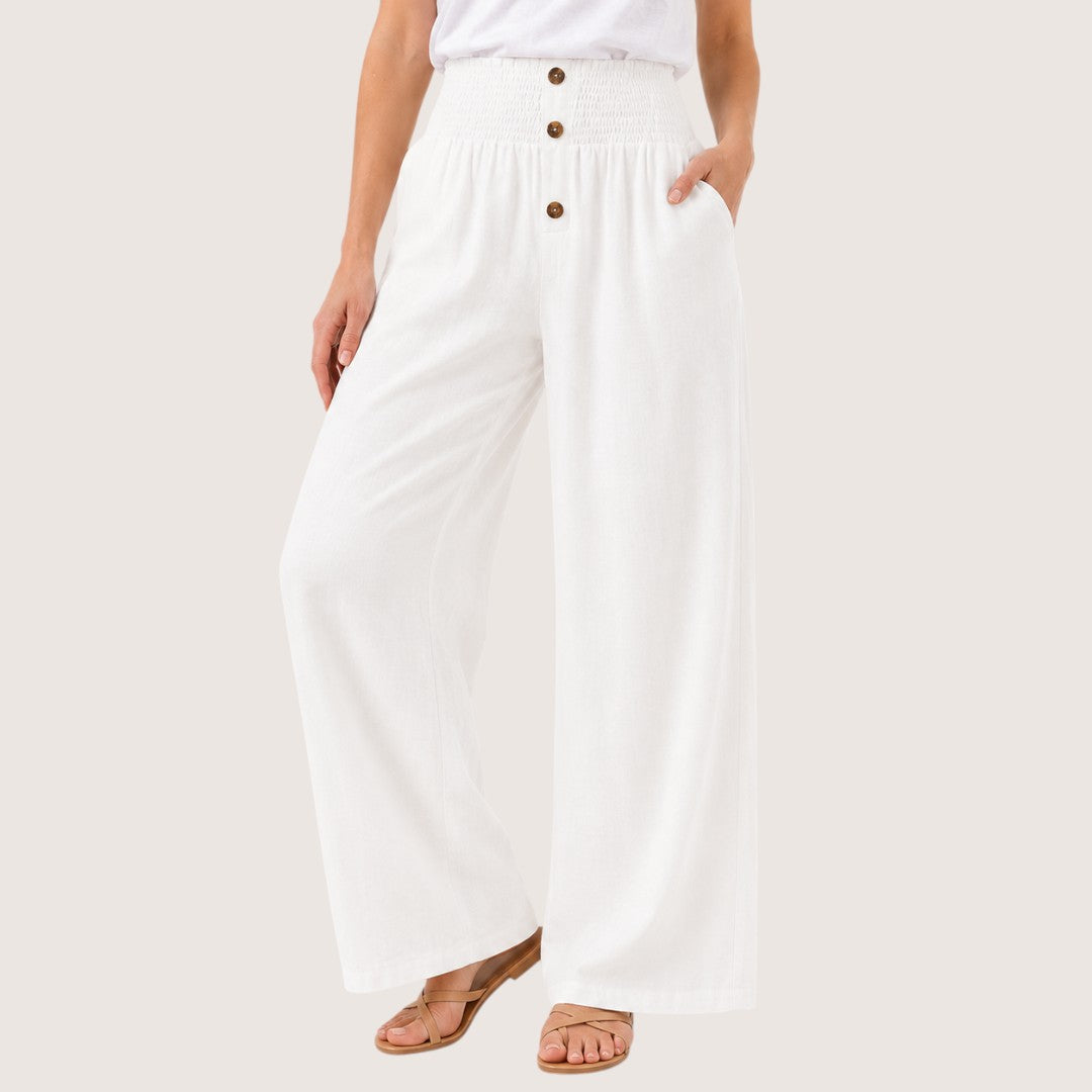 Sorella | Women’s High-Waist Linen Wide-Leg Pants