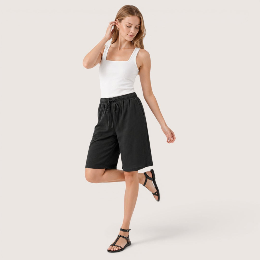 Lunessa | Women’s Relaxed Drawstring Bermuda Shorts