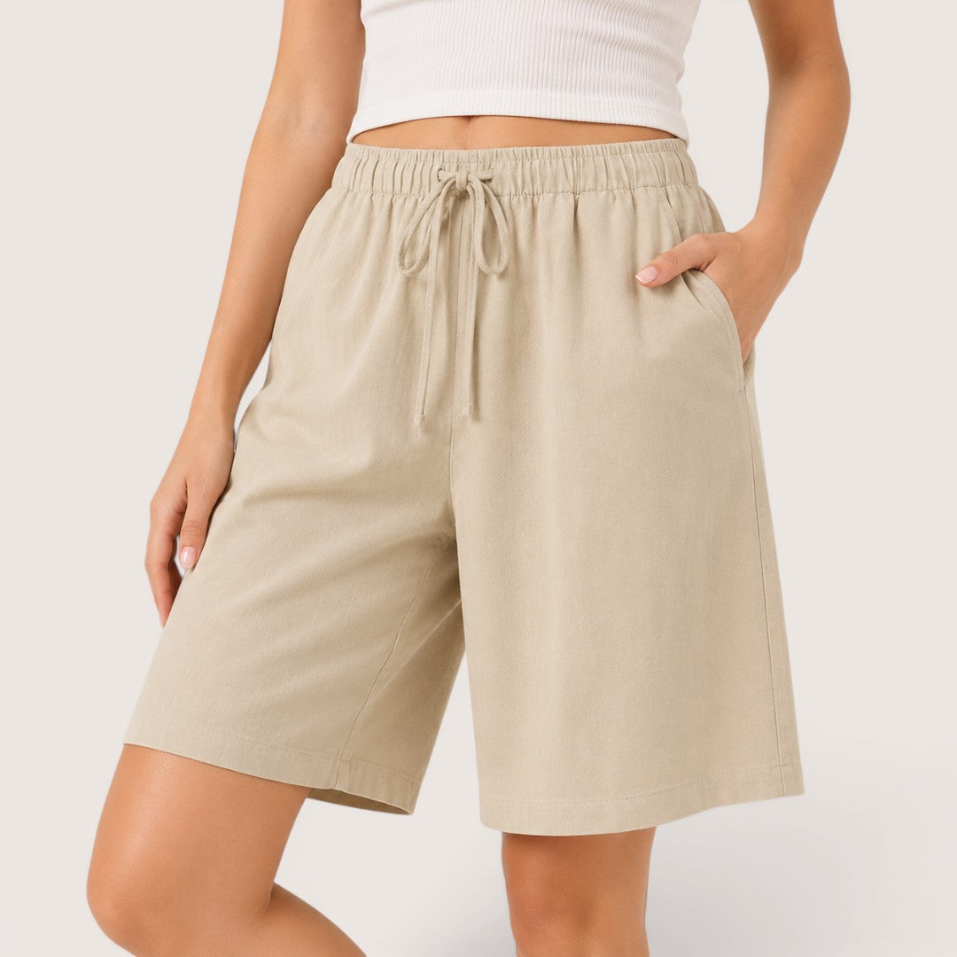 Lunessa | Women’s Relaxed Drawstring Bermuda Shorts