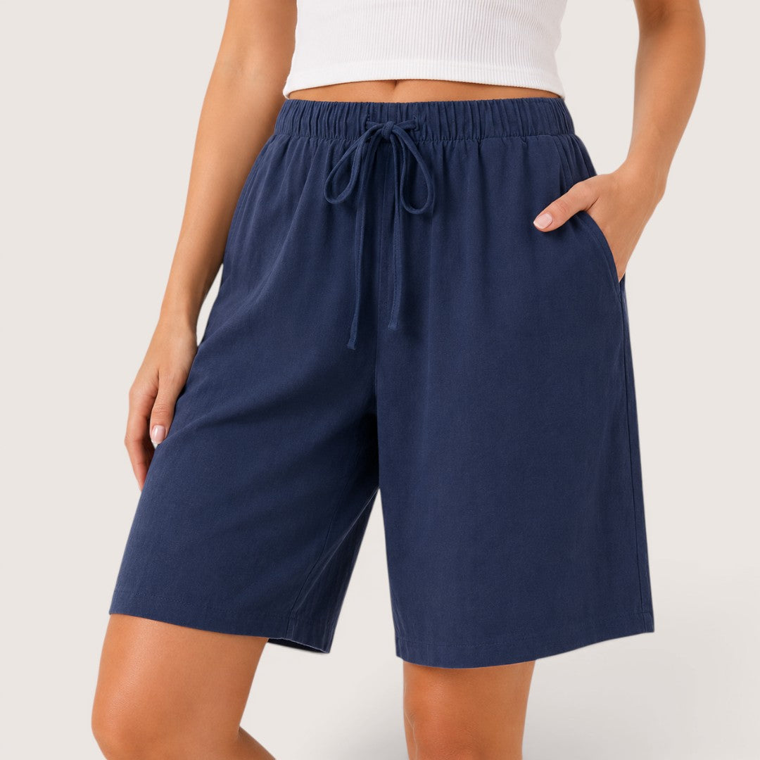 Lunessa | Women’s Relaxed Drawstring Bermuda Shorts