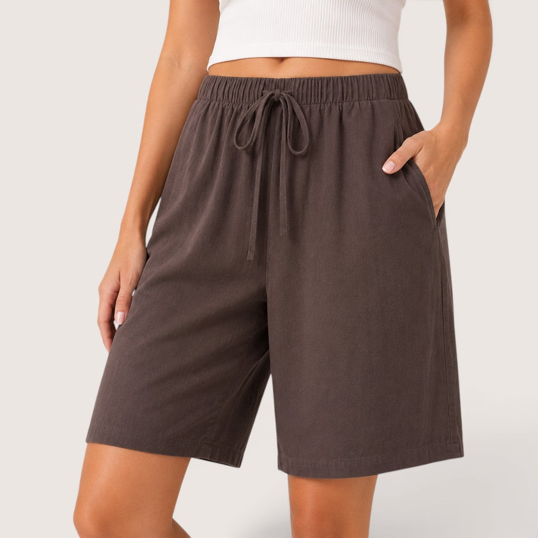 Lunessa | Women’s Relaxed Drawstring Bermuda Shorts