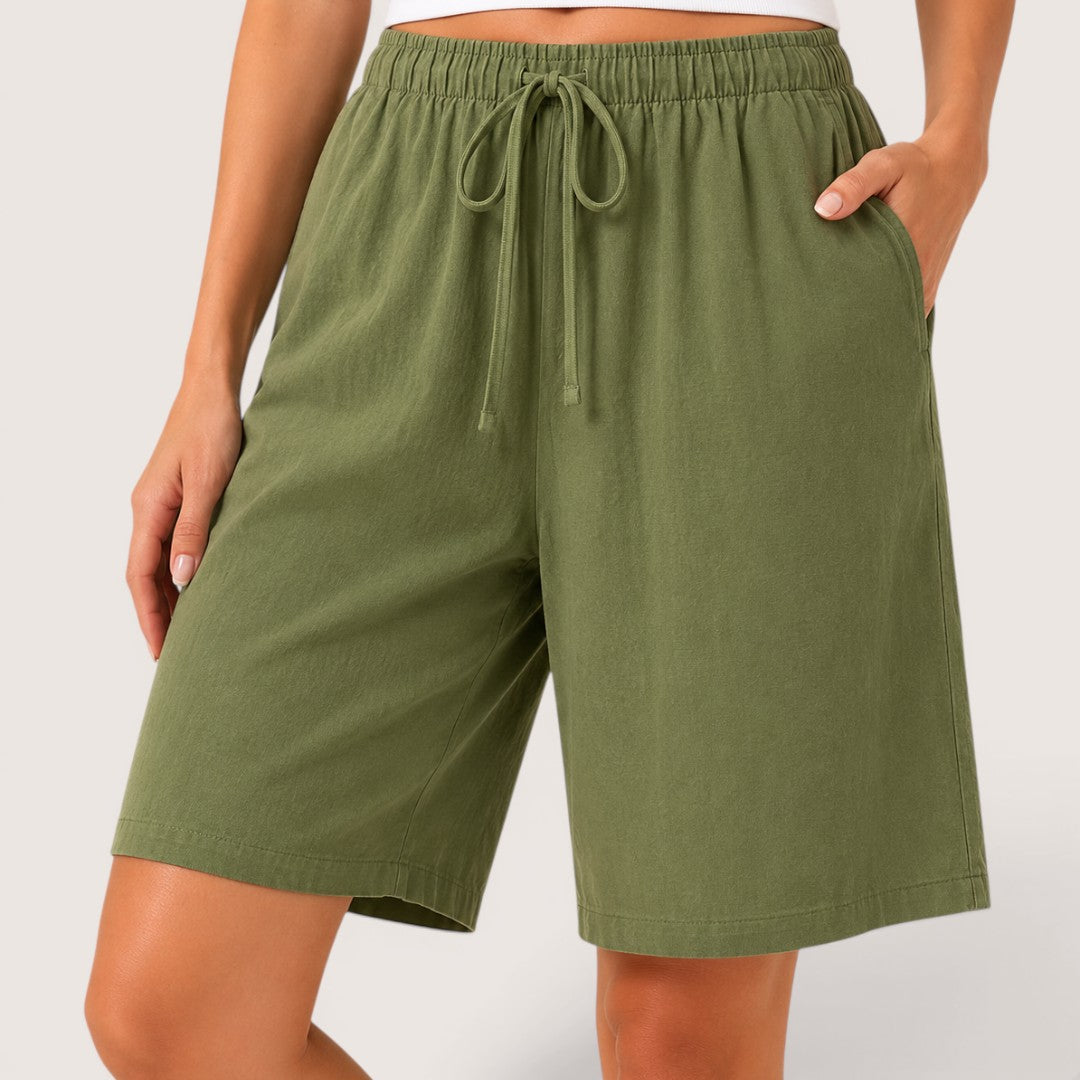 Lunessa | Women’s Relaxed Drawstring Bermuda Shorts