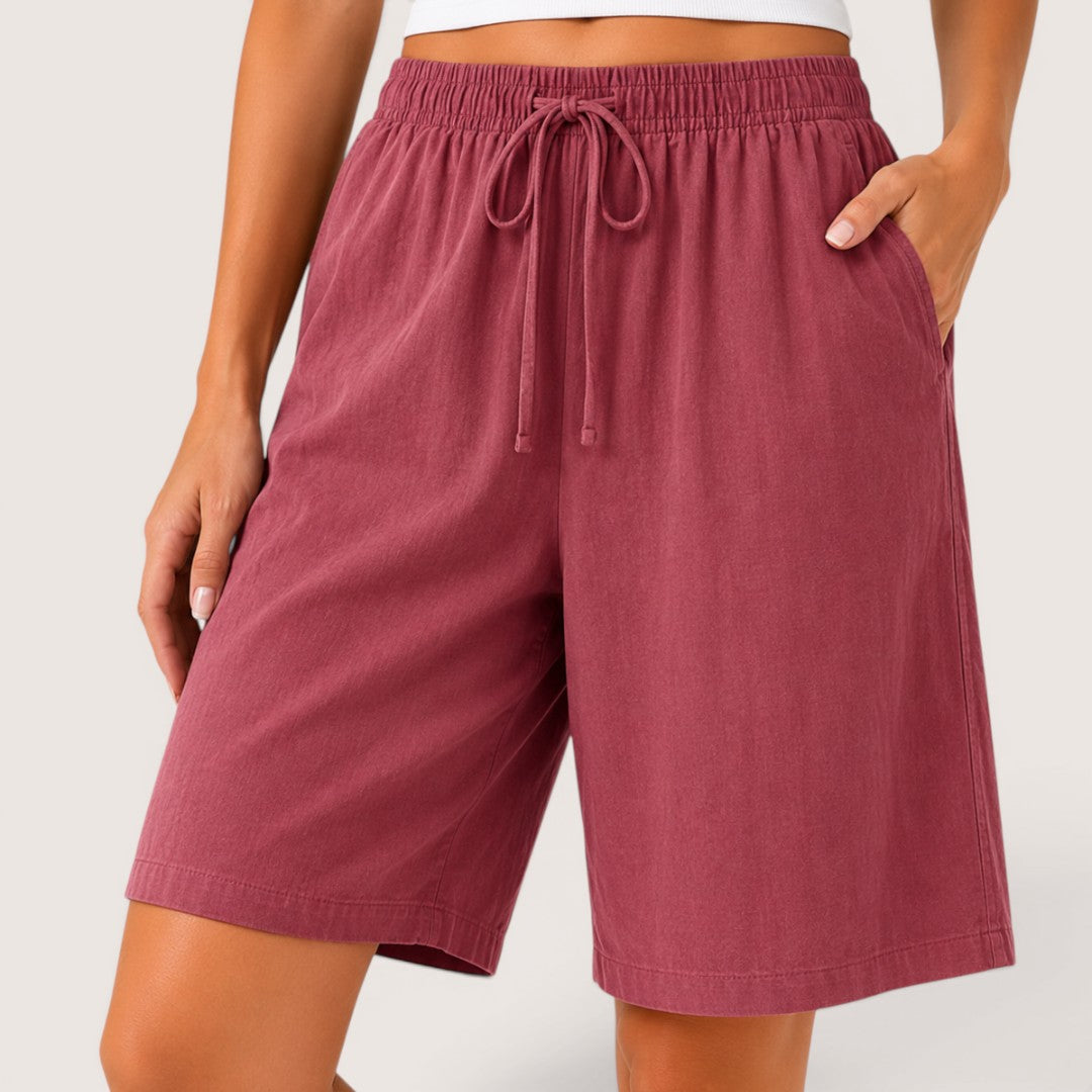 Lunessa | Women’s Relaxed Drawstring Bermuda Shorts
