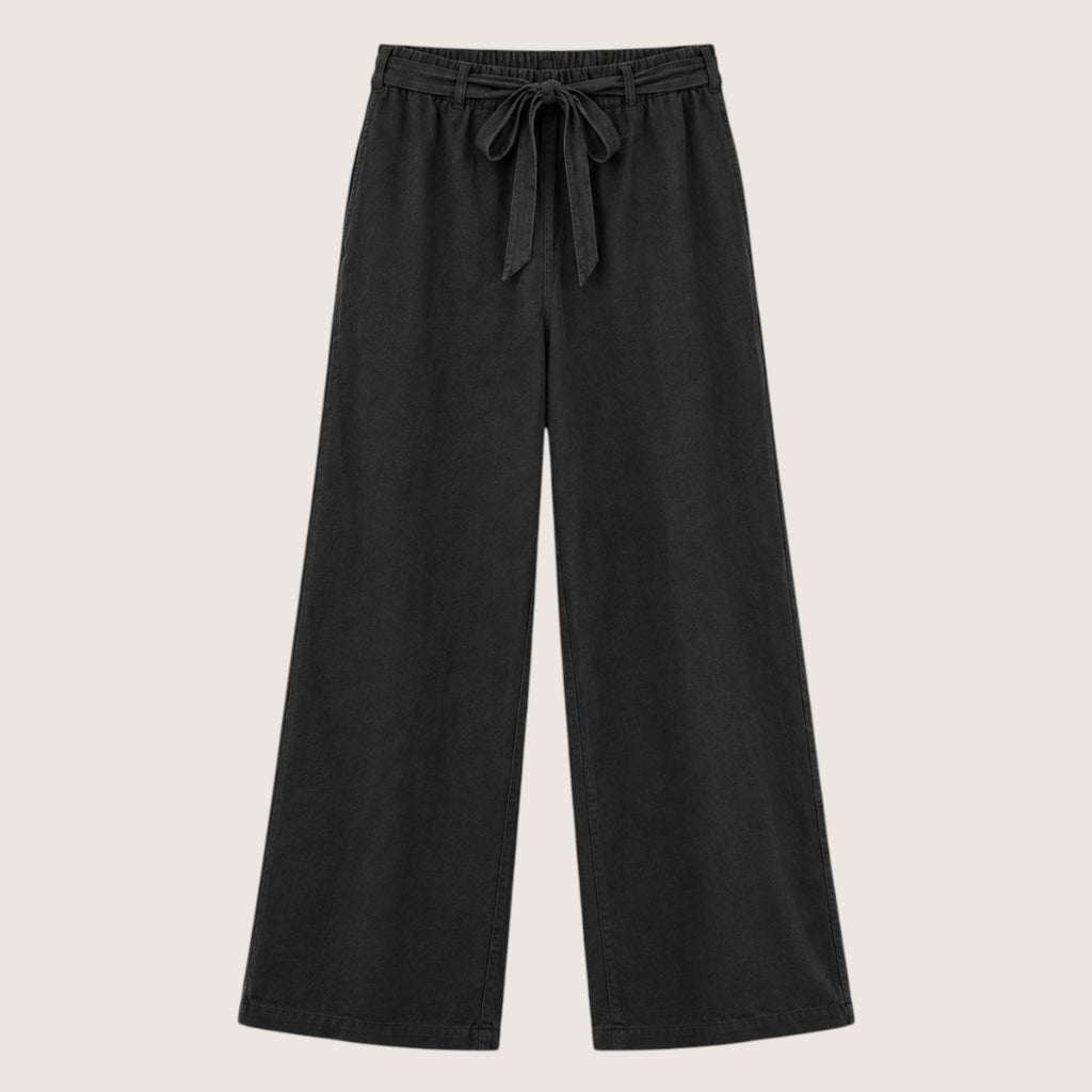 Olivienne | Women’s Linen Wide-Leg Drawstring Pants