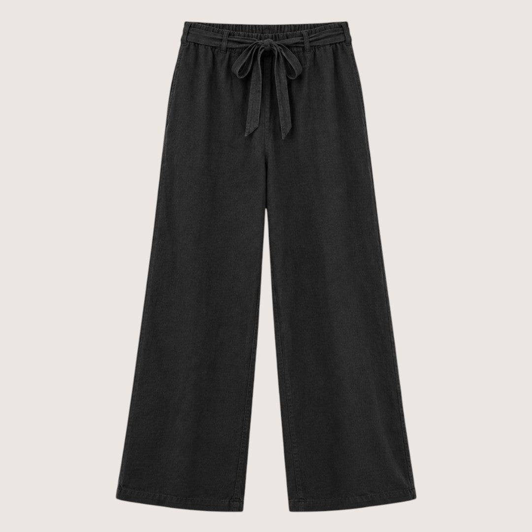 Olivienne | Women’s Linen Wide-Leg Drawstring Pants