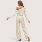 Soreia | Women’s One-Shoulder Draped Chiffon Blouse